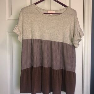 Women’s taupe shirt